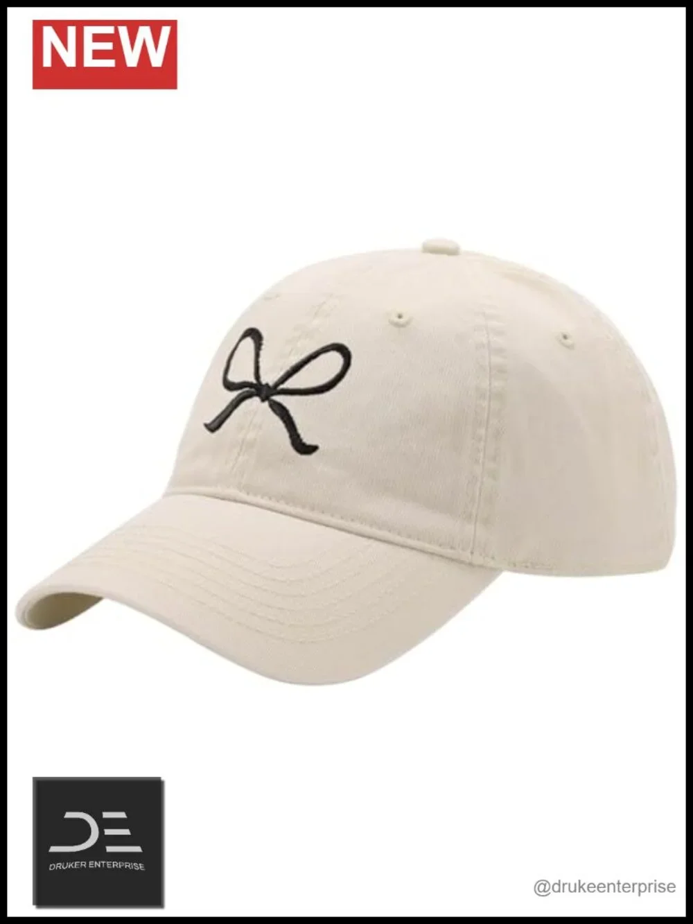 Trendy Bow-Tie Baseball Cap with Adjustable Tether for Outdoor Activities